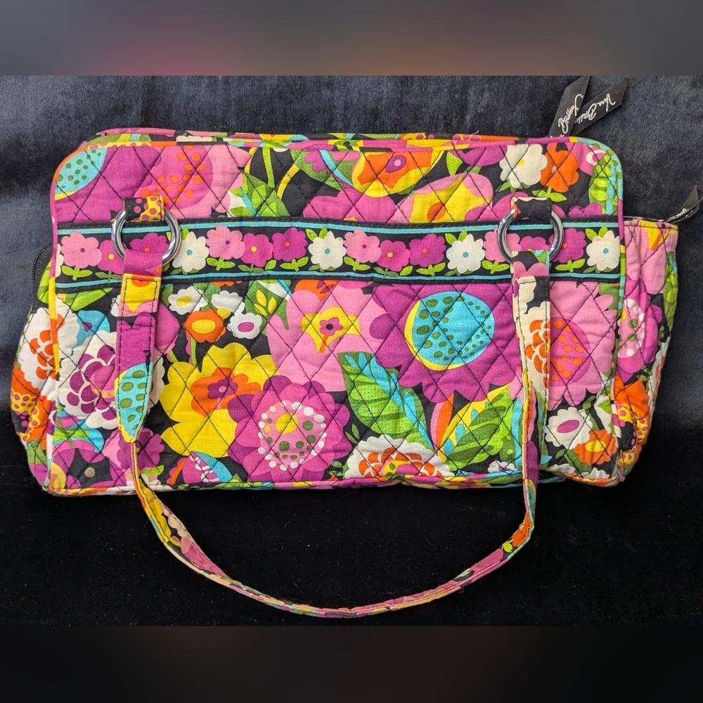 RETIRED Rare Vera Bradley Zip Closure Whitney Shoulder Bag Purse Va Va Bloom
